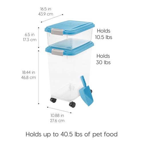 Iris 3- Piece Airtight Pet Food Storage Container Combo Chrome